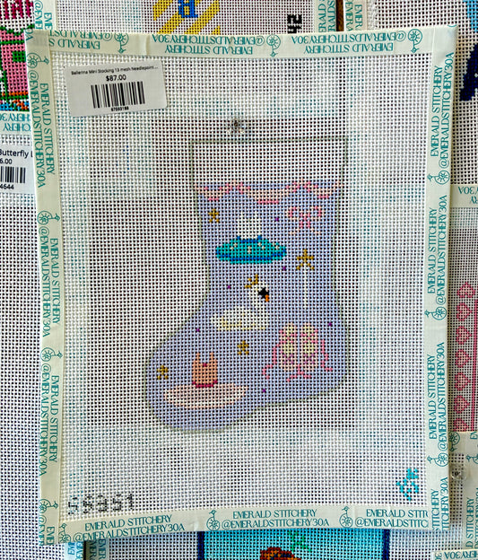 Ballerina Mini Stocking 13 mesh Needlepoint Canvas