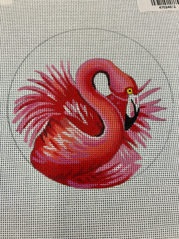 Realistic Flamingo Round