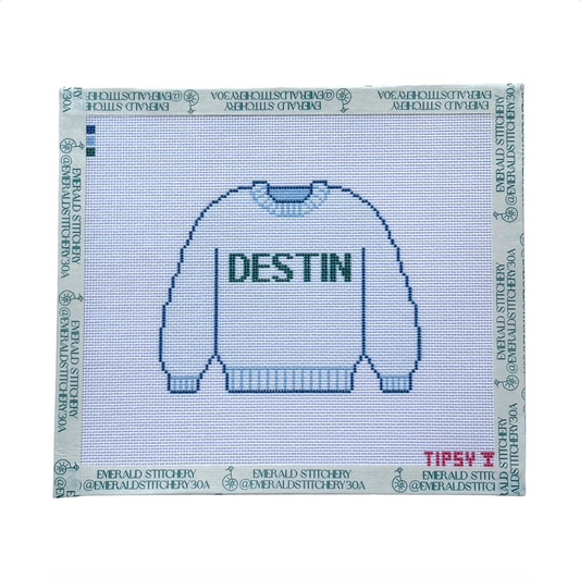 Destin Sweater Needlepoint Canvas