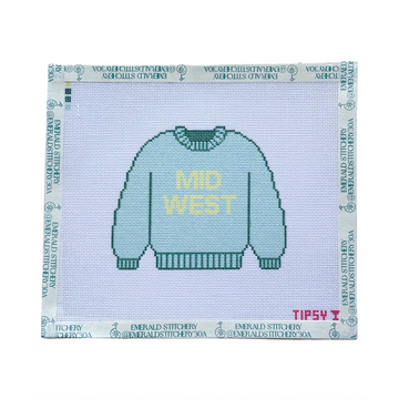 Mid West Sweater Needlepoint Canvas