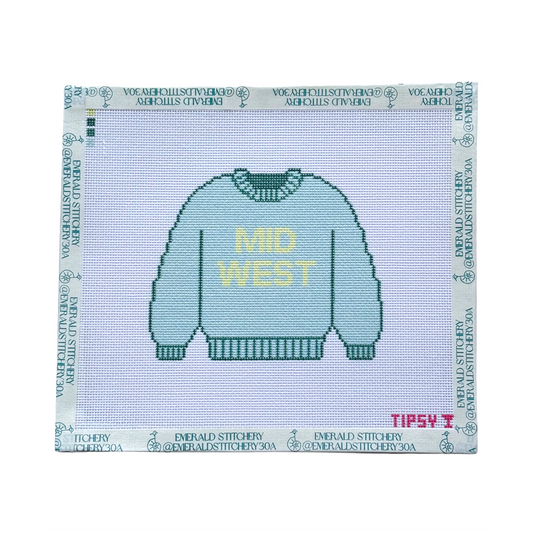 Mid West Sweater Needlepoint Canvas