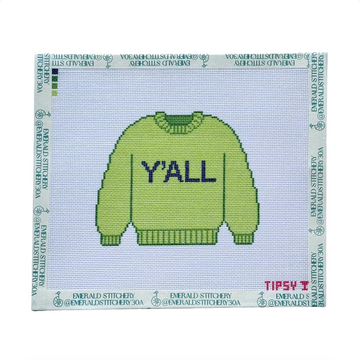 Y'ALL Sweater Needlepoint Canvas